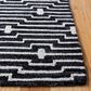 Safavieh Micro-Loop MLP166H 4" x 6" Charcoal and Ivory Area Rug, , large