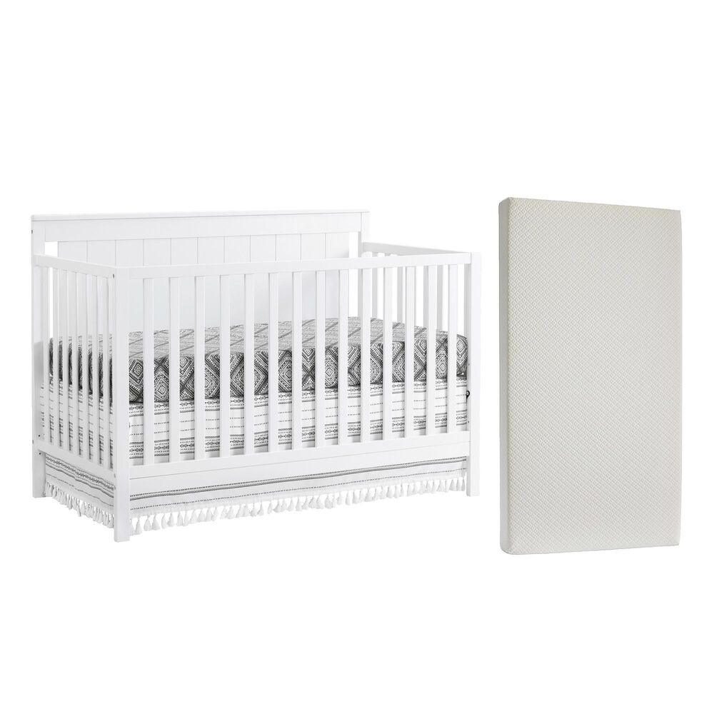Oxford Baby Lazio 2 Piece Nursery Set in Snow White, , large
