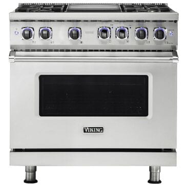 Viking Range 36" Dual Fuel Freestanding Range in Stainless Steel, , large