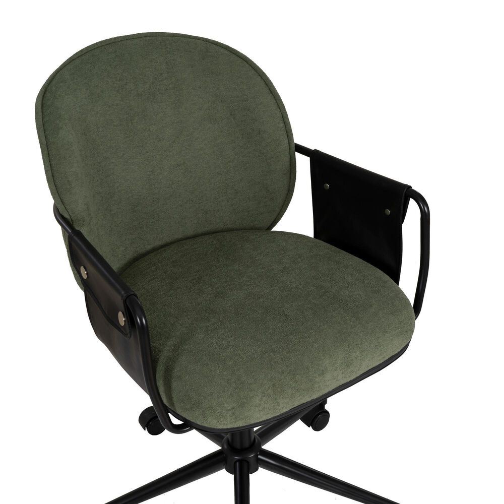Linon Home Decor Karri Office Chair in Olive Green, , large