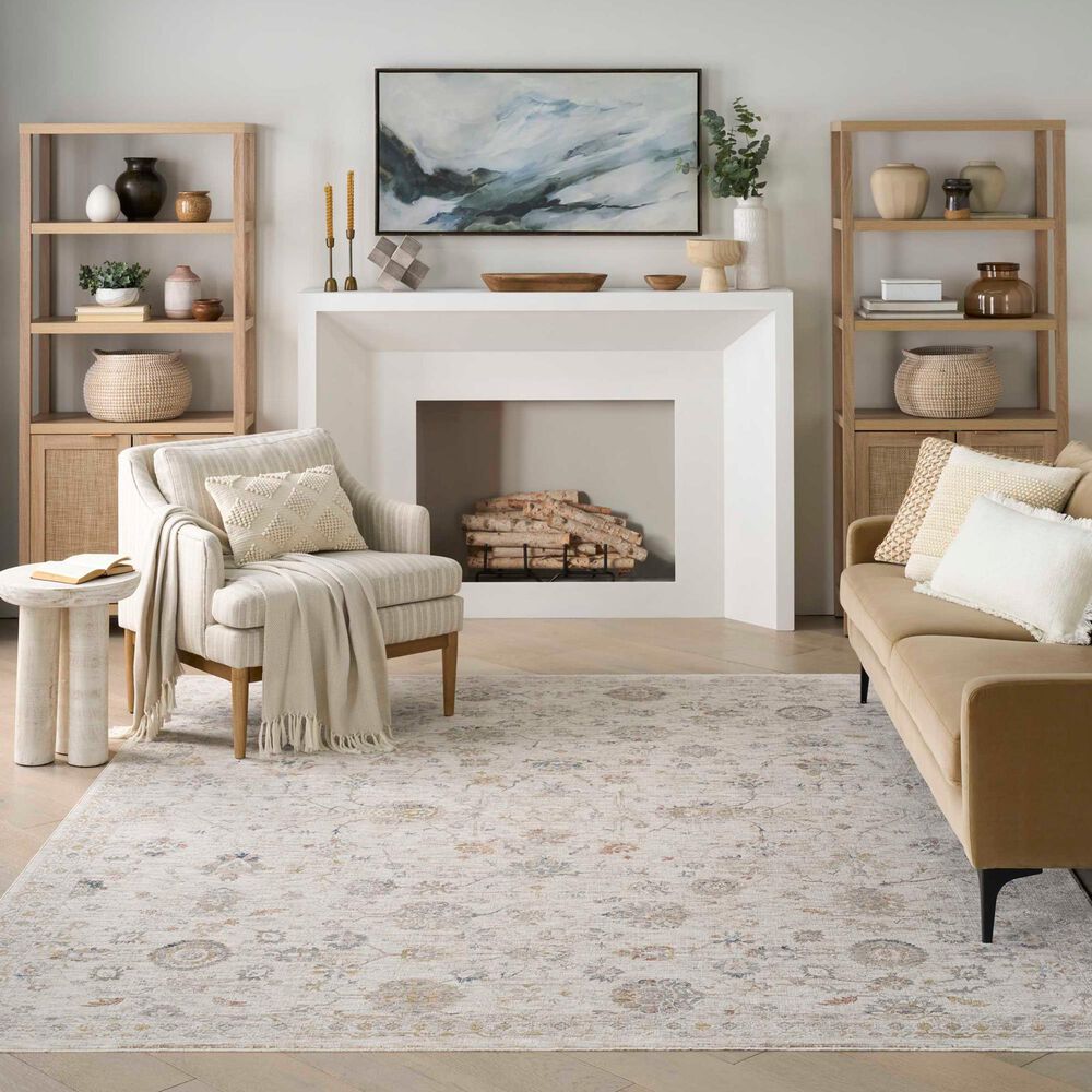 Nourison Antique Fusion ANF04 Ivory and Multicolor 8' x 10' Area Rug, , large