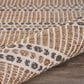 L&R Resources Natural Fiber Striped 9" x 12" Ivory Gray Area Rug, , large