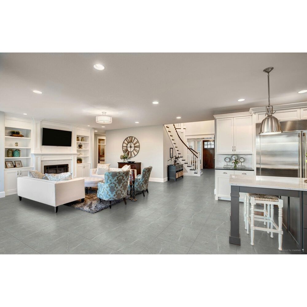 Emser Sterlina II Gray 24&quot; x 24&quot; Matte Porcelain Tile, , large