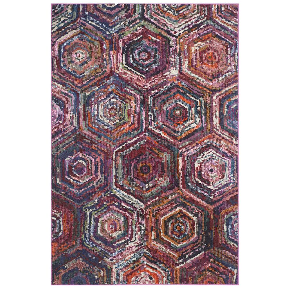 Safavieh Monaco MNC224D-5 5"1" x 7"7" Pink/Multi Area Rug, , large