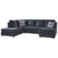 Ashley Maxon Place 2-Piece Right Facing Stationary Sectional in Navy, , large