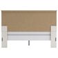 Ashley Linnocreek King Panel Bed in White and Warm Brown, , large