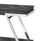 Steve Silver Furniture Roma Sofa Table in Shadow Grey and Chrome, , large