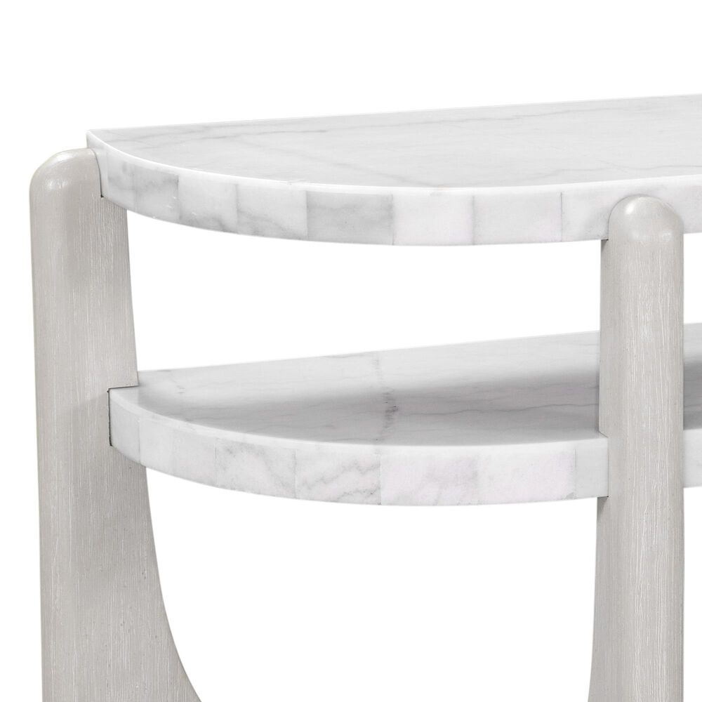 Bassett Mirror Gavin Console Table in White and Driftwood, , large