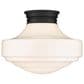 Golden Lighting Ingalls Large Semi-Flush in Matte Black, , large