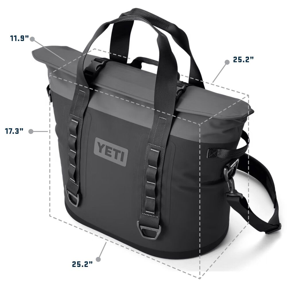 YETI Hopper M30 2.0 Tote Soft Cooler in Olive and King Crab Orange, , large
