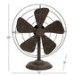 Maple and Jade Metal Fan Decorative Sculpture in Weathered Black, , large