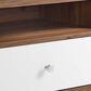 Modway Transmit 1 Drawer and Shelf Wall Mount Nightstand in Walnut White, , large