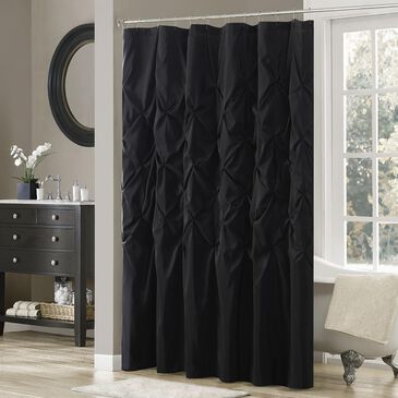 Hampton Park Laurel Shower Curtain in Black, , large