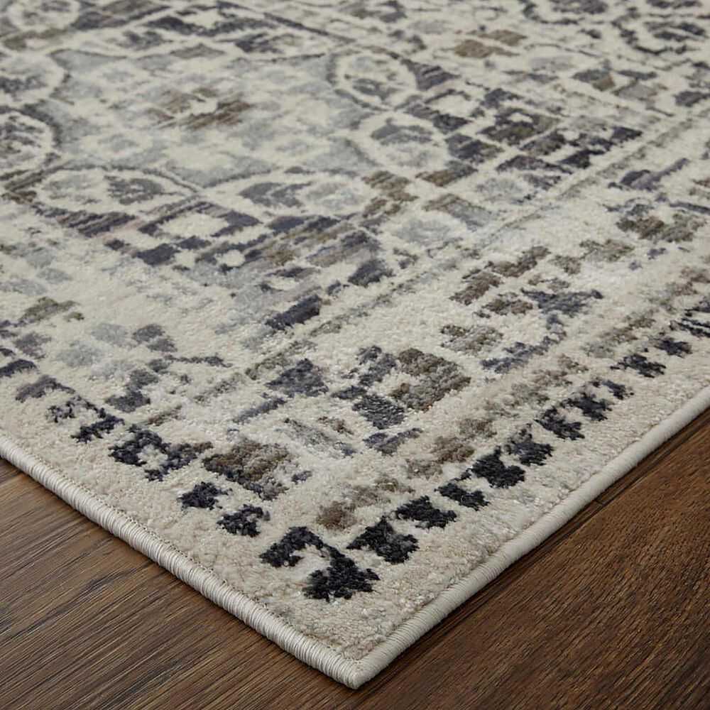 Feizy Kano 5&#39;3&quot; x 7&#39;6&quot; Gray and Ivory Area Rug, , large