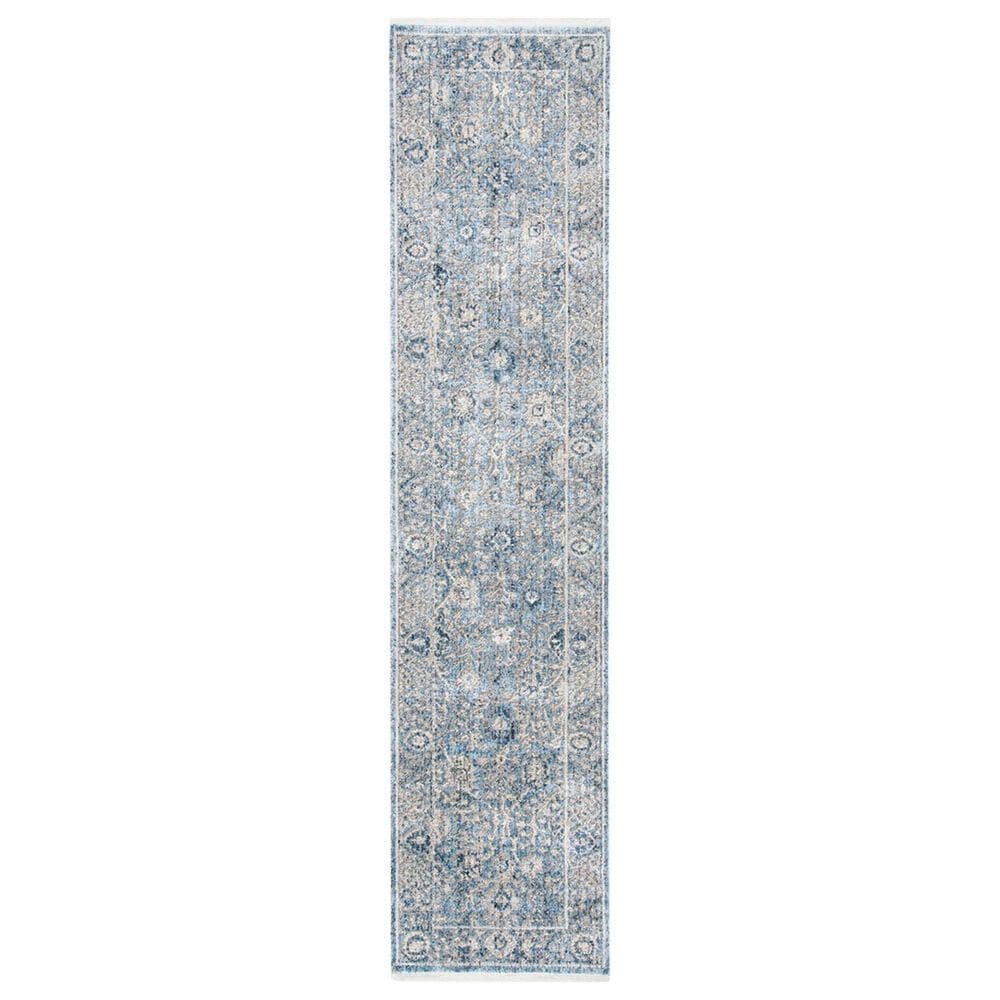 Safavieh Dream DRM408J 2" x 8" Grey and Turquoise Runner, , large