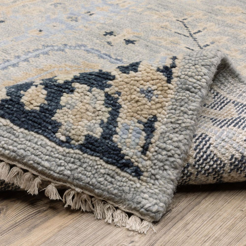 Oriental Weavers Majorca MAJ04 Grey and Blue 9&#39; x 12&#39; Area Rug, , large