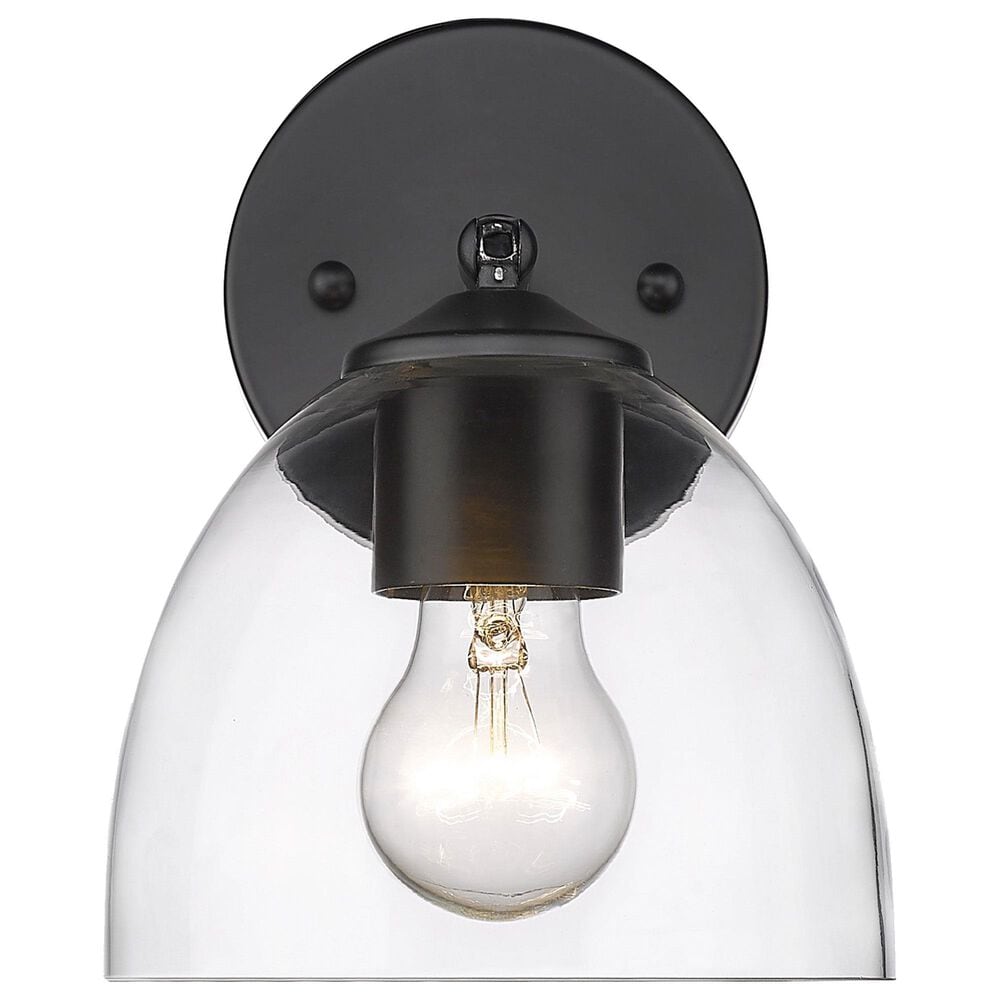 Golden Lighting Roxie 1-Light Wall Sconce in Matte Black, , large