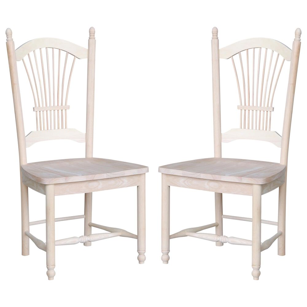 International Concepts Sheafback Chair in Unfinished (Set of 2), , large