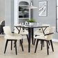 LumiSource Cosmo Accent Chair with Faux Leather Cushion in Cream, , large
