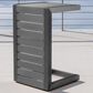 Hearth and Haven Cape Coral C-Shaped Patio Side Table in Grey, , large
