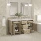 James Martin Vanities Lorelai 60" Double Vanity in Whitewashed Oak with 3 cm Ethereal Noctis Quartz Top, , large