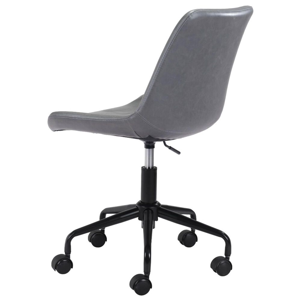 Zuo Modern Byron Office Chair in Gray and Black, , large