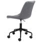 Zuo Modern Byron Office Chair in Gray and Black, , large