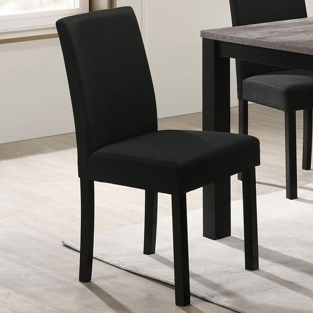 Crown Mark Resia Side Chair in Black, , large
