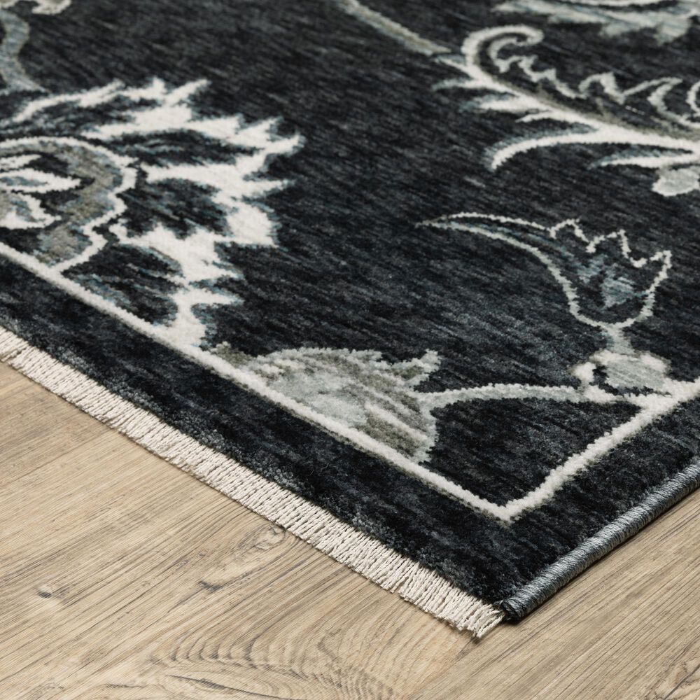 Oriental Weavers Echo ECH05 Blue and Ivory 2&#39;3&quot; x 7&#39;6&quot; Runner, , large