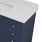 Lexora Home Dukes 84" Double Bathroom Vanity in Navy Blue with 2 cm White Quartz Top and Rectangular Sinks, , large
