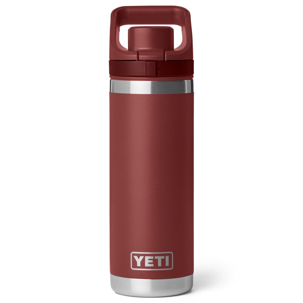 YETI Rambler 18 Oz Water Bottle with Color-Matched Flip Chug Cap in Stag Red, , large