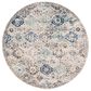 Safavieh Madison MAD611A 4" Round Ivory and Aqua Area Rug, , large
