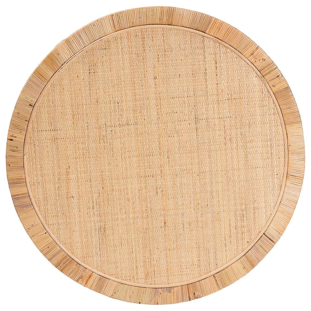 Baxton Studio Kalimantan Round Coffee Table in Light Honey, , large