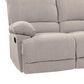 CorLiving Lea Reclining Console Sofa with Cupholders in Beige Fabric, , large