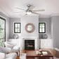 Hunter Georgetown 52" Ceiling Fan with LED Light in Brushed Nickel, , large