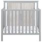 Hearth and Haven Connelly Mini Crib with Mattress Pad in Gray and Rockport Gray, , large