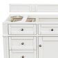 James Martin Vanities Brittany 48" Single Bathroom Vanity in Bright White with 3 cm Arctic Fall Solid Surface Top and Rectangle Sink, , large