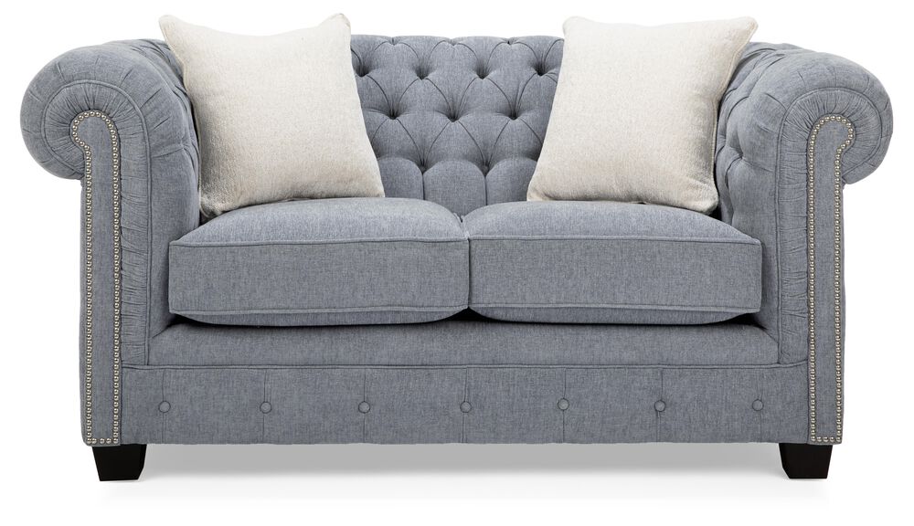 Decor-Rest Furniture Stationary Loveseat in Antonia Sky, , large