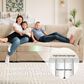 HOMLUX 5-Piece Mod Sectional with Ottoman in Beige, , large