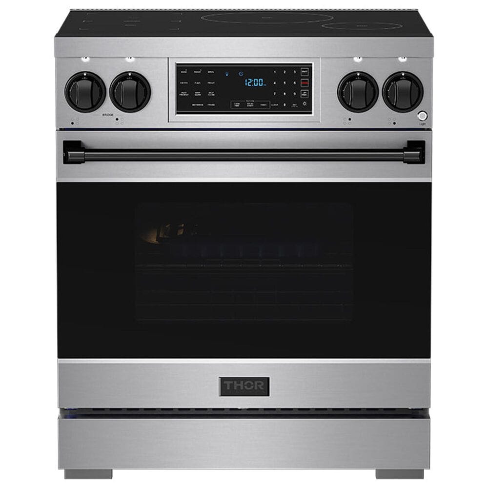 Thor Kitchen Gordon Ramsay 4.8 Cu. Ft. Professional Induction Range with Black Handle Kit in Stainless Steel, , large