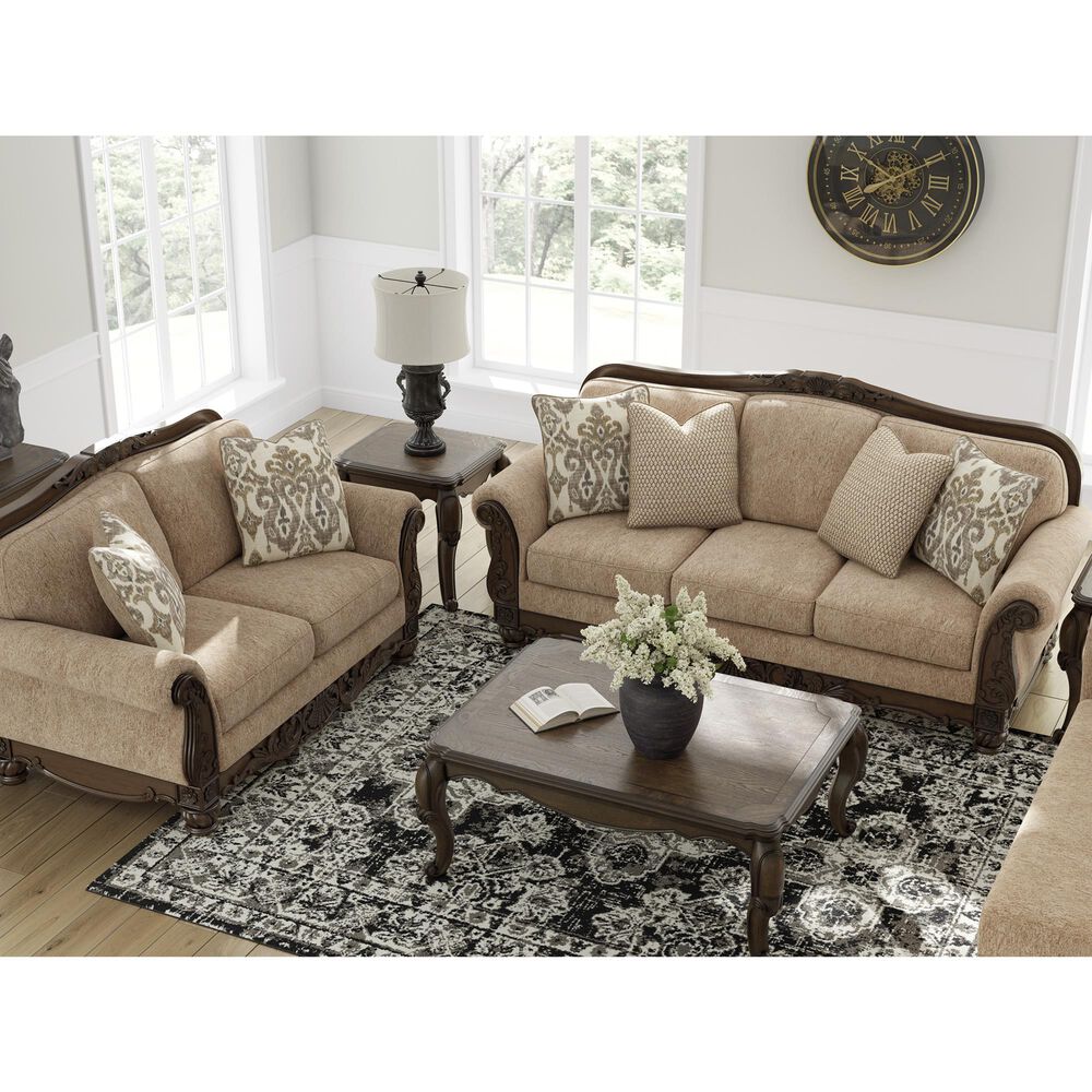 Ashley Chelsworth Stationary Loveseat in Golden, , large