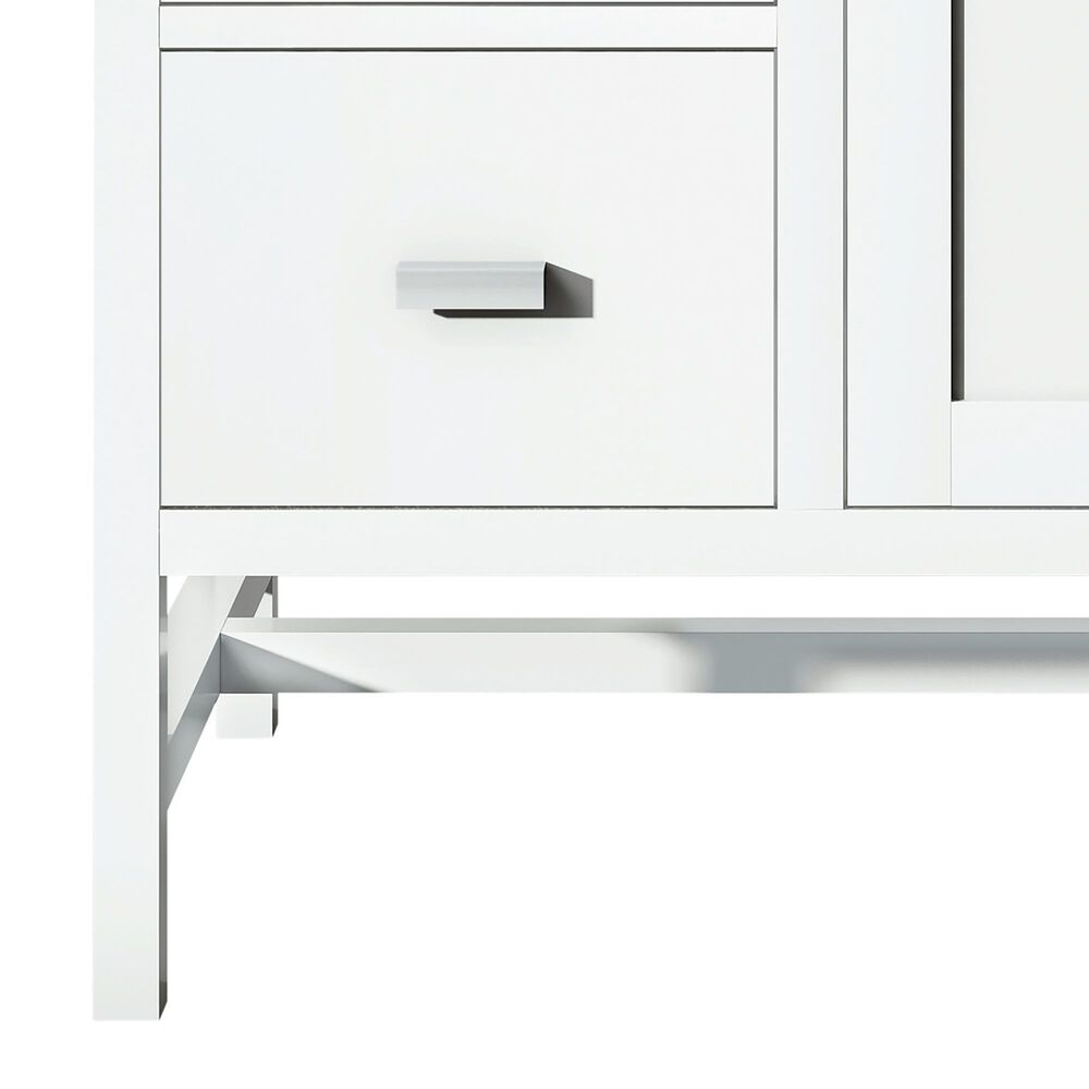 James Martin Vanities Addison 30" Single Bathroom Vanity in Glossy White with 3 cm Parisien Bleu Quartz Top and Rectangular Sink, , large