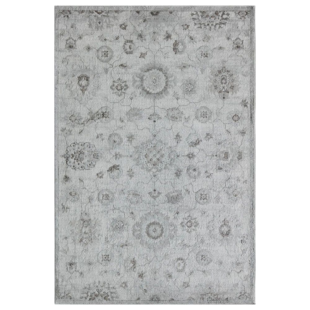 Rugs America Samina Opulence 5"3" x 7" White and Gray Area Rug, , large