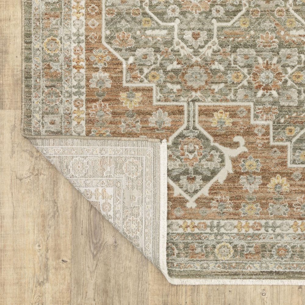 Oriental Weavers Keaton Brown and Rust 2'3" x 7'6" Runner, , large