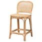 Baxton Studio Adrena Counter Stool in Natural Brown, , large