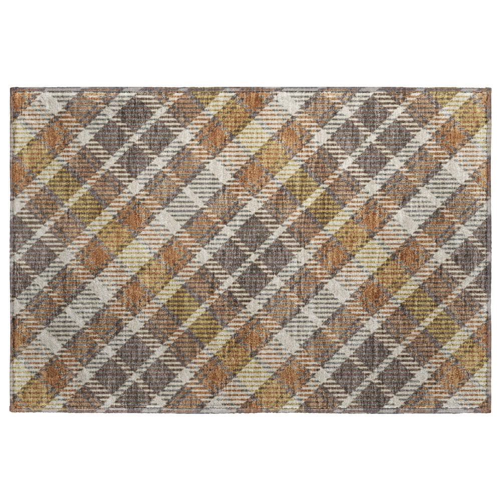 Dalyn Rug Company Soft Essentials Plaid Earth 2"6" x 3"10" Indoor/Outdoor Area Rug, , large