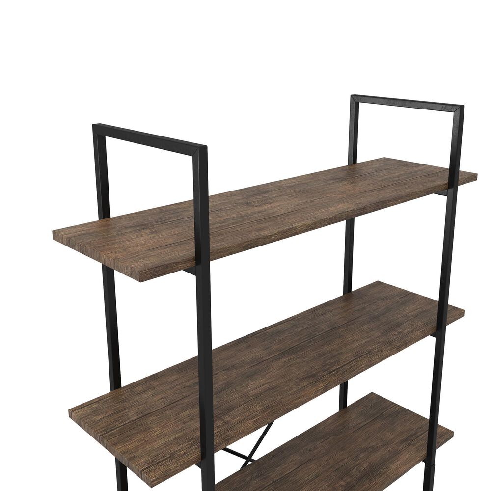Timberlake Hastings Home Industrial 5-Tier Bookcase in Brown and Black, , large