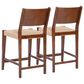 Linon Home Decor Cadence Counter Stool in Brown and Natural (Set of 2), , large