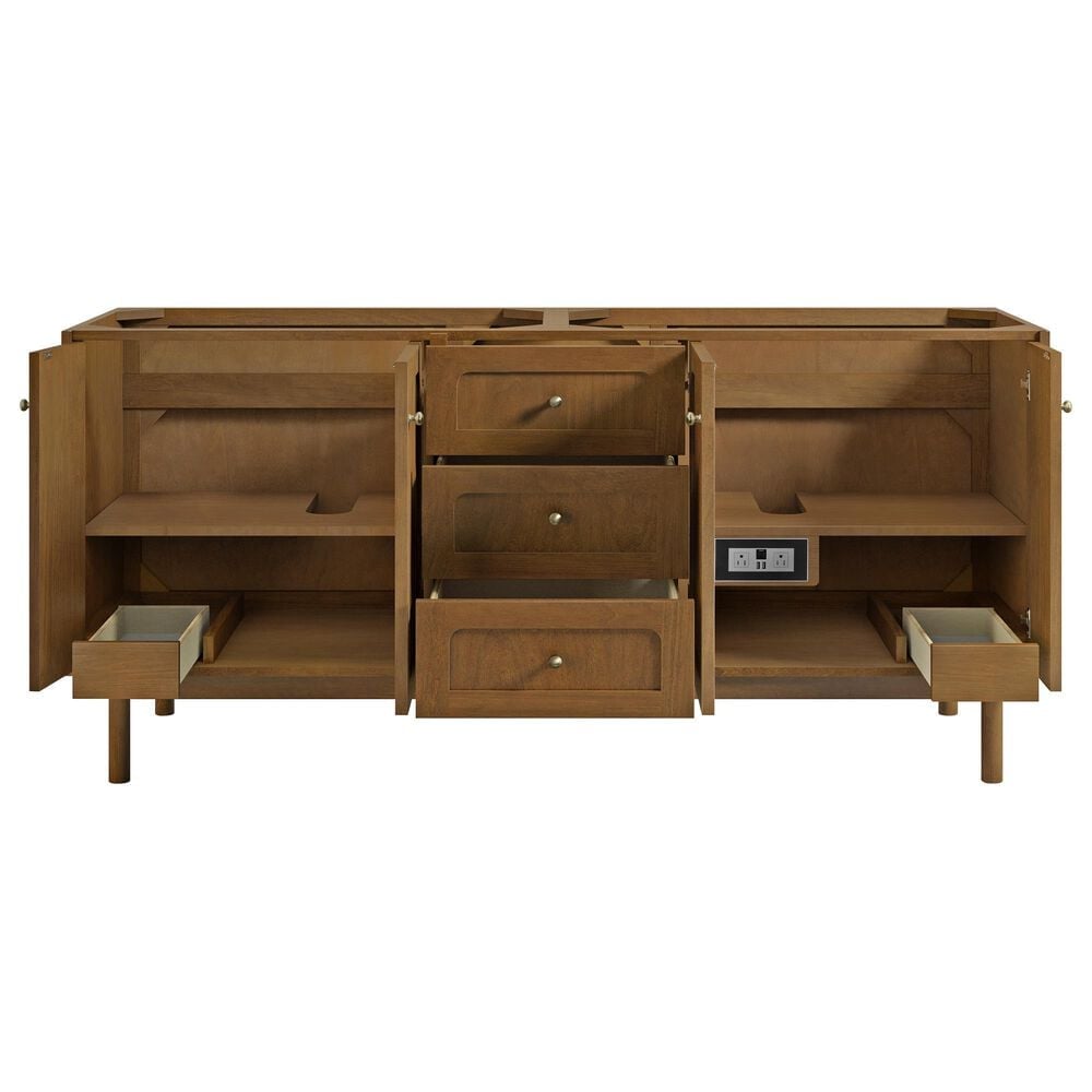 James Martin Laurent 72" Double Bathroom Vanity Cabinet in Honey Oak, , large
