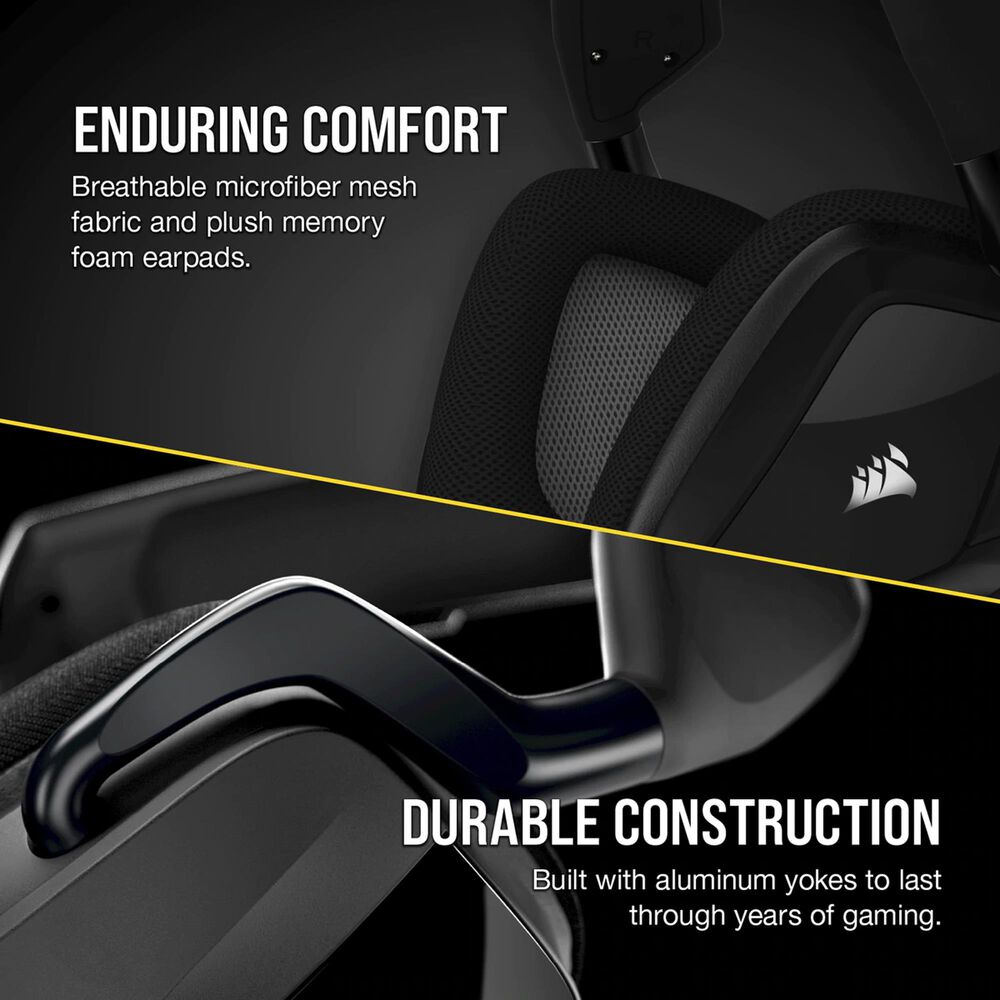 Corsair Void RGB Elite Wireless Premium Gaming Headset with 7.1 Surround Sound in Carbon, , large